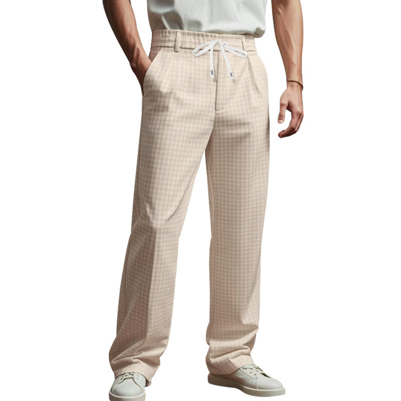 Thin Men's Loose Casual Minimalism Wide Leg Pants