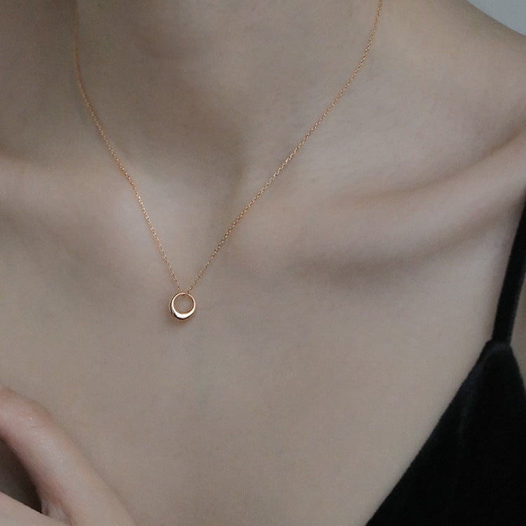 Geometric Circle Necklace Women