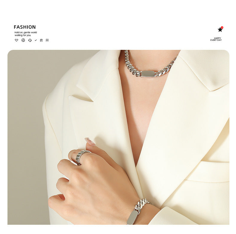 Cold Ins Style Chain Necklace Bracelet Jewelry