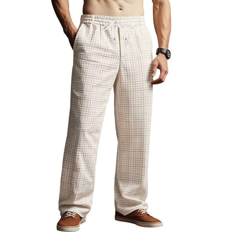 Thin Men's Loose Casual Minimalism Wide Leg Pants